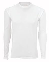 LE Tight Crew Compression Fit L/S Wicking Tight Crew White L
