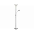 Halogen Deckenfluter mit Leselampe, Nickel, "Okko"