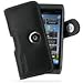 PDair Leather Case for Nokia N8 - Horizontal Pouch Type (Black)