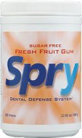 Xlear Spry Fresh Fruit Gum, 600-Count
