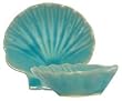 Ceramic Pottery Scallop Azure Small Bowl4 3/4"x4 1/2"x1 1/2" Set of 6
