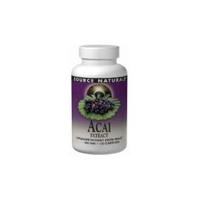 Source Naturals Acai Extract Capsules, 500mg, 240-Count Bottle (2x 120ct Bottles)