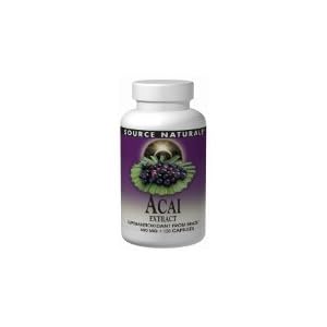 Source Naturals Acai Extract Capsules, 500mg, 240-Count Bottle (2x 120ct Bottles)