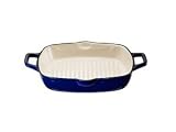 KitchenAid 12-Inch Cast-Iron Square Grill Pan, Blue