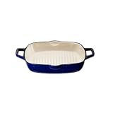 KitchenAid 12-Inch Cast-Iron Square Grill Pan, Blue by KitchenAid