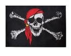 Bandanna Skull 12 X 18 Stick Flag with 24 Wooden Pole