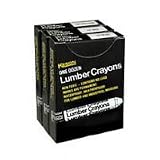 Keson LCWHITE White Fade & Weather Resistant Hard Lumber Crayons 12pack