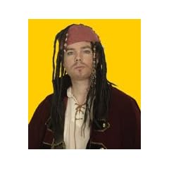 Piraten Kopftuch mit Haarschmuck Jack Karneval Fasching