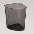 Rolodex 84520 Nestable wire mesh corner can, black, 11-5/8w x 11-5/8d x 15-1/8h