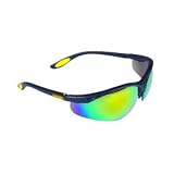 Dewalt DPG58-6C Reinforcer Fire Mirror High Performance Protective Safety Glasses with Rubber Temples