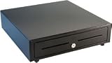 Vasario manual cash drawer (painted front, push button, without media slots, 16 inch x 16 inch and b10 till) - color: black