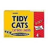 Tidy Cats Cat Box Liners for Multiple Cats (Regular - 4-count box, 15 x 18 x 5)