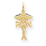 10k Solid Registered Nurse Charm