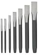 Westward 2AJA6 Cold Chisel Set, 5/16 To 7/8 In, 7 Pc