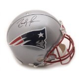 RANDY MOSS SIGNED AUTOGRAPHED MINI HELMET NEW ENGLAND PATRIOTS COA + HOLOGRAM