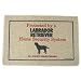 Labrador Retriever Home Security System Doormat (Taupe background/ red and black lettering, 18' x 27')