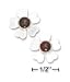 Sterling Silver 6mm Garnet Flower Post Earrings - 1/2 Inch