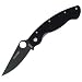 Spyderco C36GPBK Spyderco Military Folding Knife Black Plain Drop Point/Oval Thumb Hole Liner Lock/Pocket Clip 4"" Black G10 Box