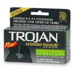 Trojan Extended Pleasure Climax Control Lubricated Latex Condoms - 12 ea