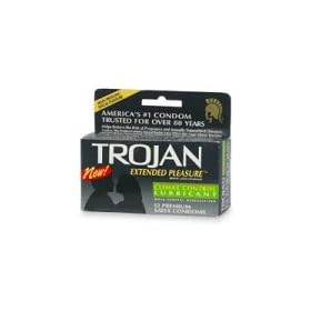 Trojan Extended Pleasure Climax Control Lubricated Latex Condoms - 12 ea
