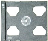 100 Black / Dark Gray CD SMART TRAYS #CDIR80DO - Turns any standard single 10mm Jewel Box into a DOUBLE CD Jewel Box! Holds 1 Disc on Either Side & Has a "Hinge"!