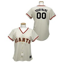MLB Women's San Francisco Giants Replica Jersey Personalized (Ivory, Large)