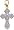 Cross, 14K White Gold Diamond Charm