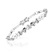 0.11 Cts Diamond Heart Bracelet in 18K White Gold