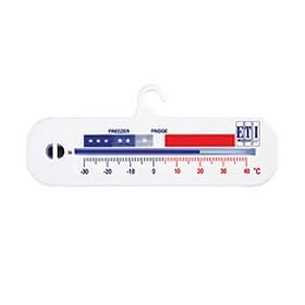 ETI horizontal fridge or freezer thermometer - easy to read