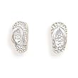 Small Polished Sandals Earrings, 7.5x4mm Sterling Silver Flip Flop Sandal Post Stering Silver Earrings