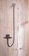 Wrought Iron Wall Sconce Single Arm with Heart Top