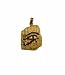 18K Egyptian Jewelry Pendants - Eye of Horus inside a Rosetta Stone