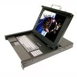 CTX LDS420D 19 LCD 1U Rack Mount Console with Single-Port KVM and 106-Key Keyboard with Touchpad