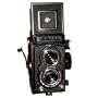 Seagull 109, 6cm x 6cm Medium Format Twin Lens Reflex (TLR) Camera with Built-in 75mm f/3.5 Lens & Shutter/Aperture Window in Front of Viewfinder.
