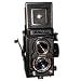 Photo : Seagull 109, 6cm x 6cm Medium Format Twin Lens Reflex (TLR) Camera with Built-in 75mm f/3.5 Lens & Shutter/Aperture Window in Front of Viewfinder.