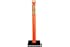 Cortina 03-747RBC Polyethylene Portable Delineator Post with 10 lbs Recycled Rubber Base, 49" Height, Orange