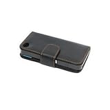 Yousave Accessories TM Premium Black Leather Wallet Flip Case Cover For The Apple iPhone 4 / 4S With Screen Protector For The 4G 4th Generation Electronics