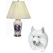 Porcelain Lamp with Samoyed