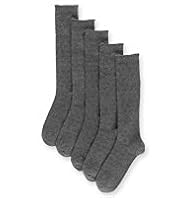 5 Pairs of Cotton Rich Knee High Heart Socks