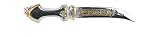 Rhodium plated and gold plated dagger tie clip