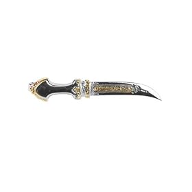 Rhodium plated and gold plated dagger tie clip by