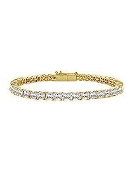 Diamond Tennis Bracelet : 14K Yellow Gold - 3.00 CT Diamonds