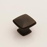 Jeffrey Alexander Milan Plain Square Knob, Dark Brushed Antique Copper