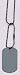 Colored Uniforms - 8393 G.I. Type Black Dog Tag W/ Matching Chain