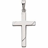 14kt White Gold Hollow Cross Pendant