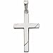 14K White Gold Cross Pendant