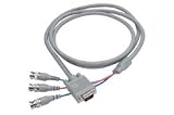 VGA Breakout Cable, DB9 Male / 3 BNC Male, 6.0 ft, # Coax: 3