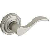 Baldwin 5455.150.LDM Wave Left Hand Dummy Lever Set, Satin Nickel