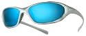 Nike Interchange 80.R Sunglasses, EV0139-002, Fade Silver Frame/ Gray+Orange Lenses/ Blue Flash