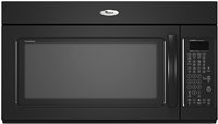 Whirlpool GMH5205XVB 2.0 cu. ft. Over-the-Range Microwave Oven with 300 CFM Ventilation, 1,100 Cooking Watts, Steam Cooking, 6th Sense Sensor, Hidden Vent and Convertible to Recirculation: Black